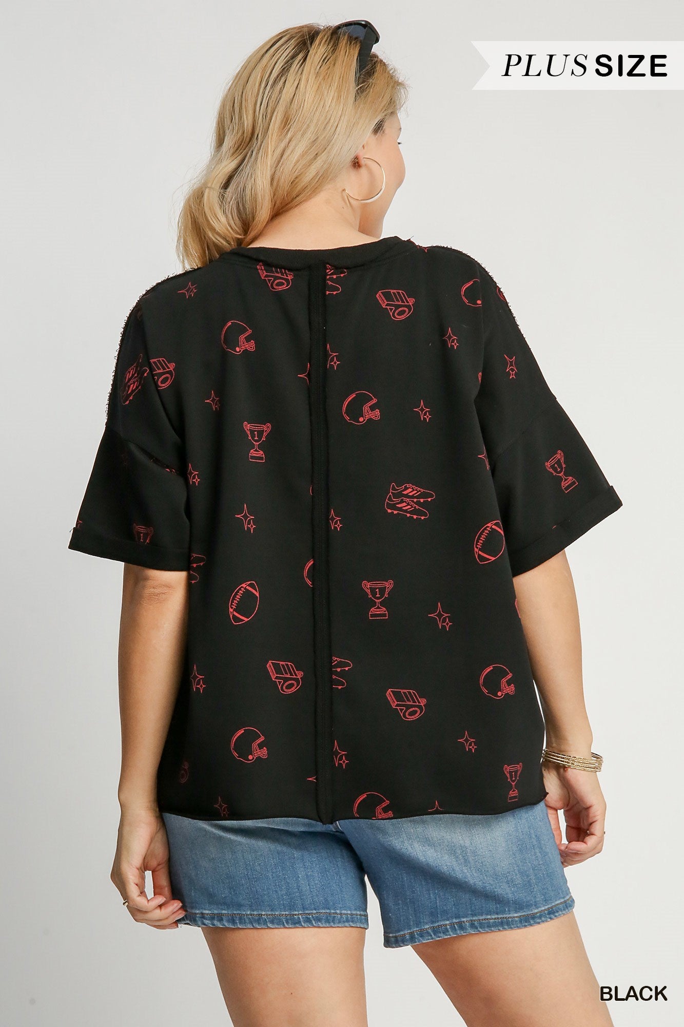 Black & Red Game Day Top
