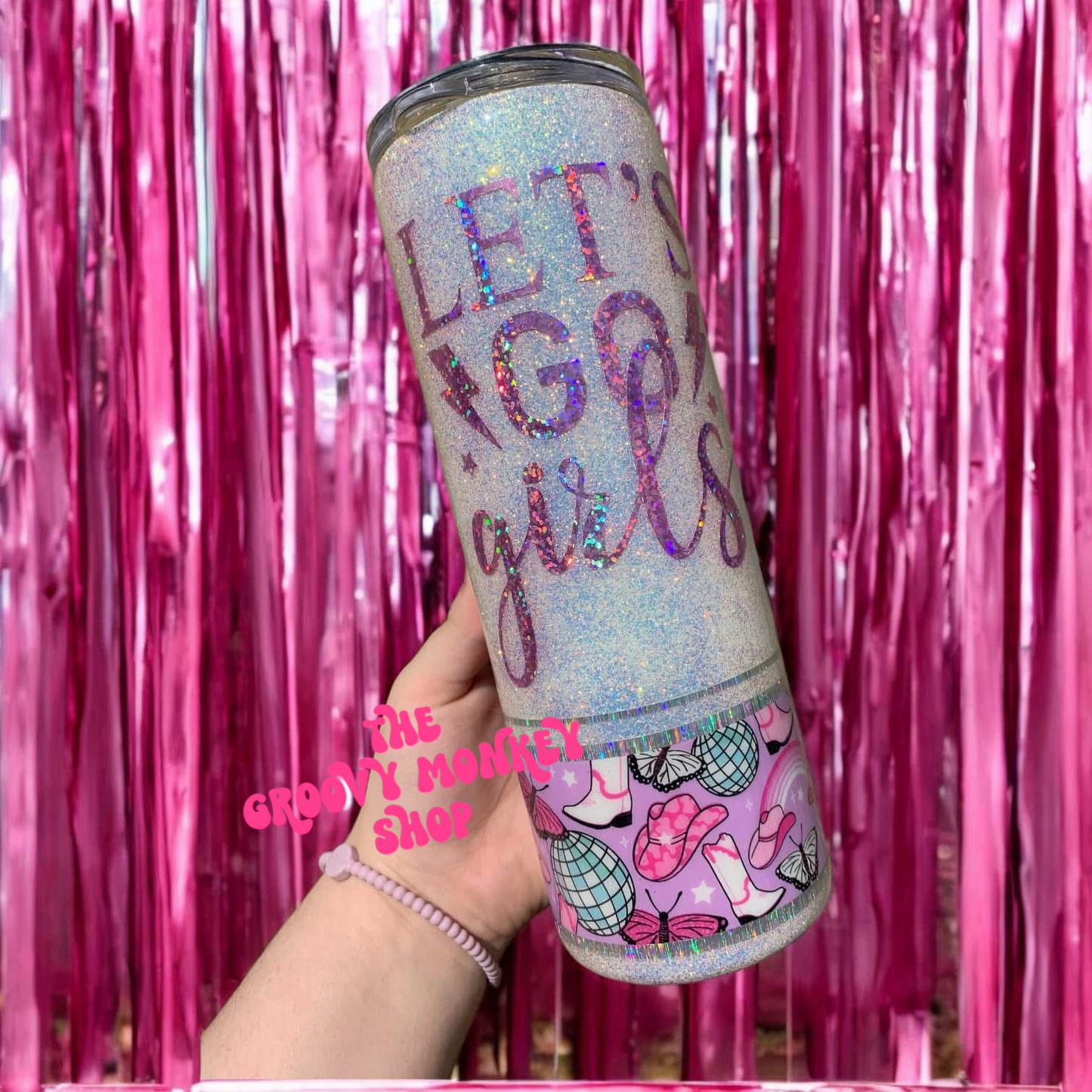 Let’s Go Girls Disco Cowgirl Tumbler 💖🪩